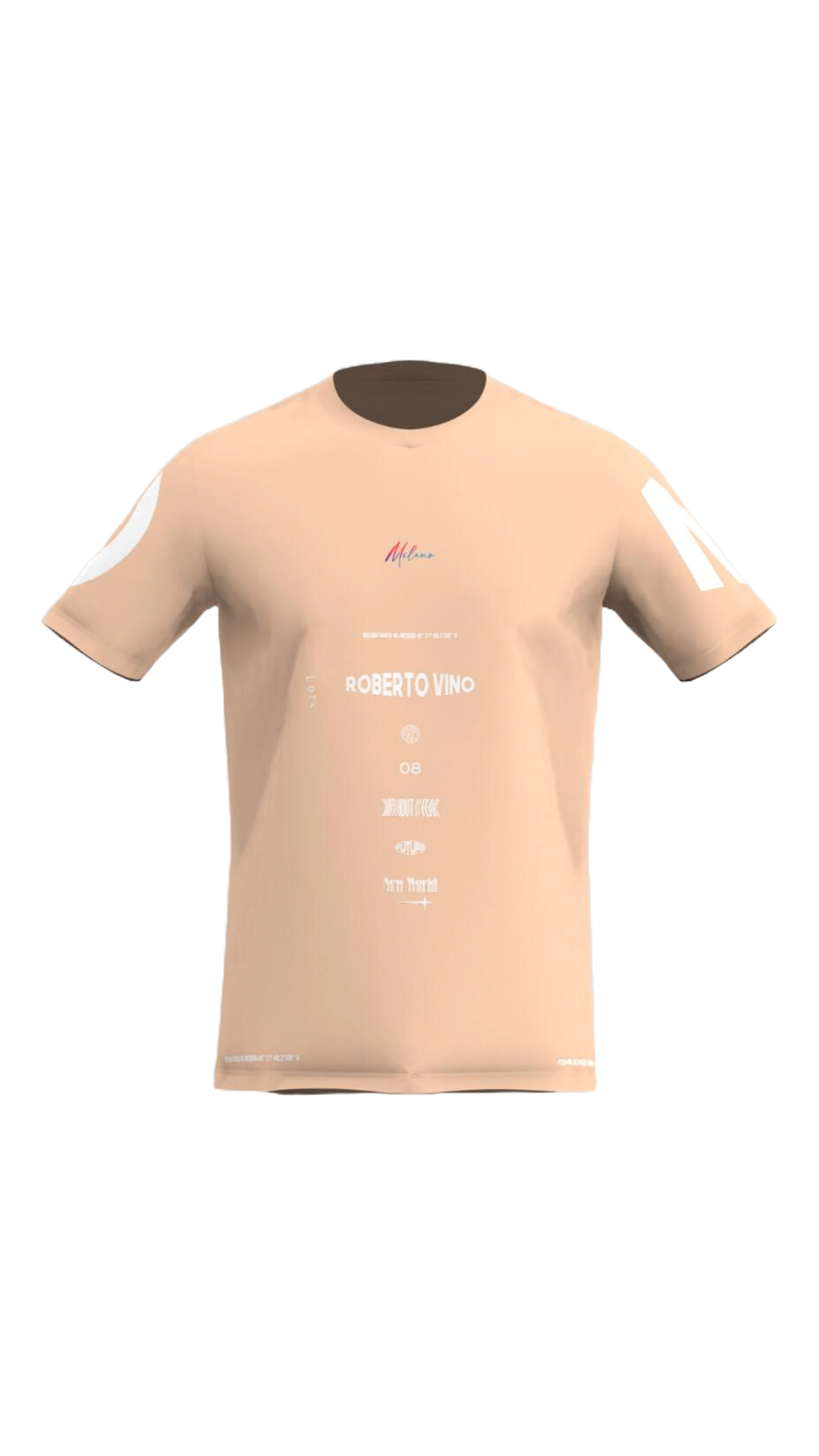 ROBERTO VINO "BIG LOGO" APRICOT TEE