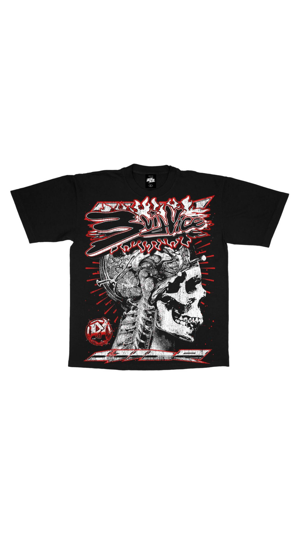 EVIL VICE NAIL HEAD TEE (BLK)