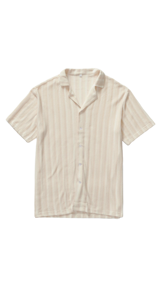 GALA "SIERRA" BUTTON-UP (TAN STRIPE)