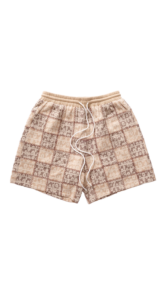 SUGARHILL "BLOCKA" SHORTS (BROWN)