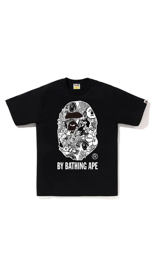 BAPE COMIC ART APE TEE (BLACK)