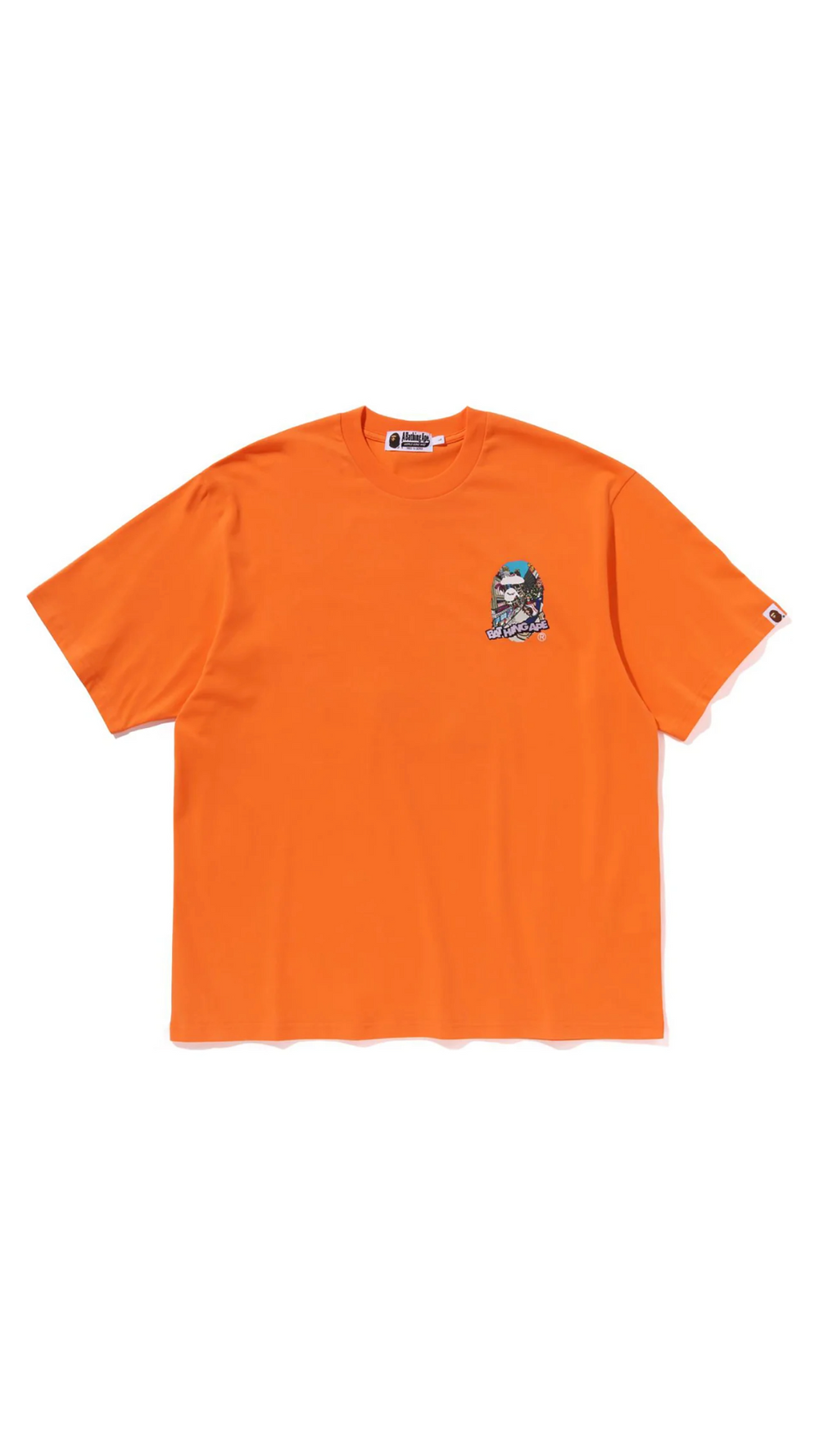 BAPE COMIC ART APE HEAD RELAXED FIT TEE (ORANGE)