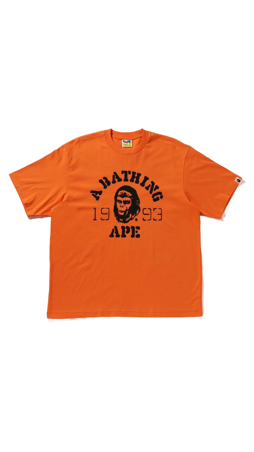 BAPE OG APE HEAD COLEGE RELAXED FIT TEE (ORANGE)