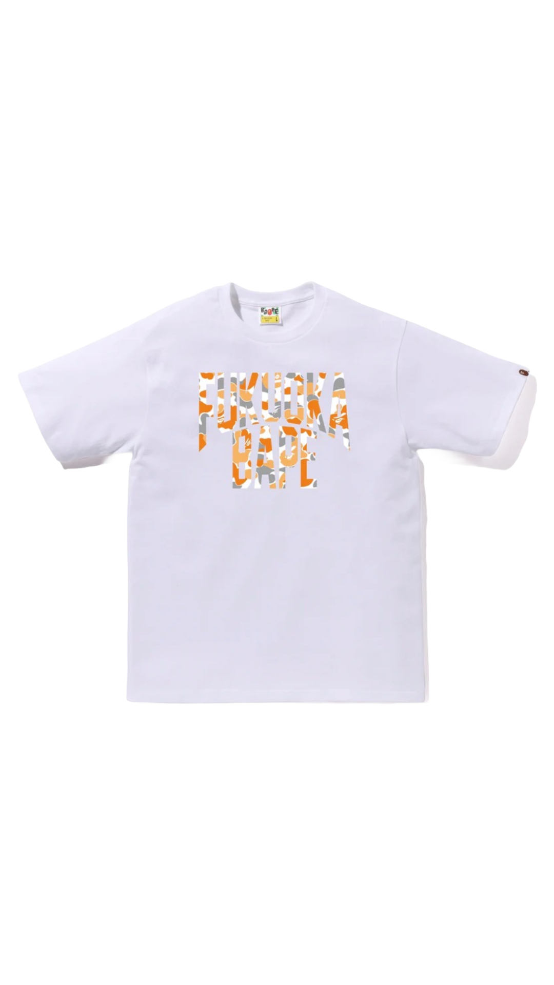 BAPE FAKUOKA NYC LOGO TEE (WHT)