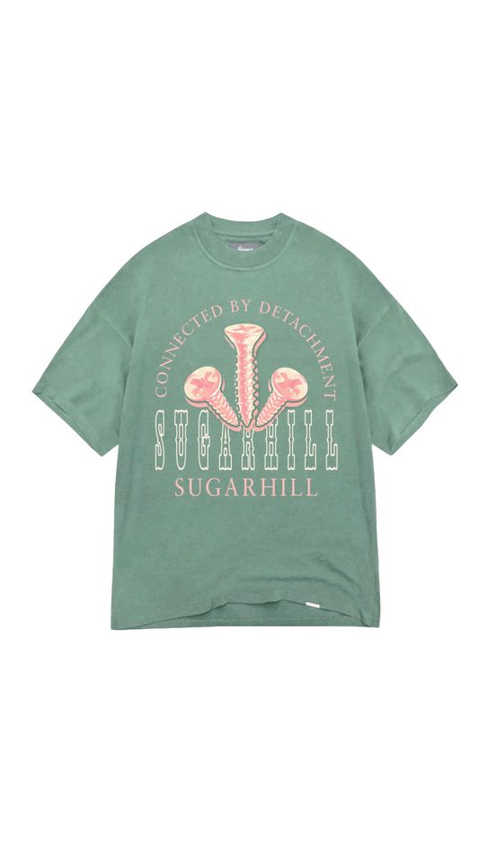 SUGARHILL "SCREWED UP" T-SHIRT (SOFT GREEN)