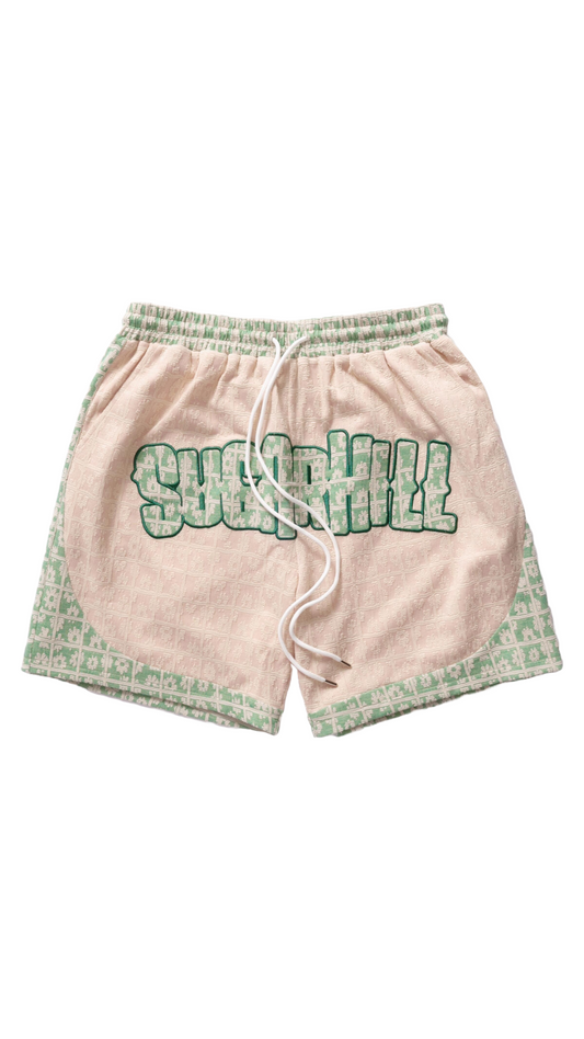 SUGARHILL "CEREAL" SHORTS (GREEN/PALE PINK)