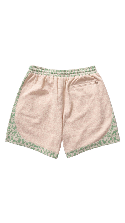 SUGARHILL "CEREAL" SHORTS (GREEN/PALE PINK)