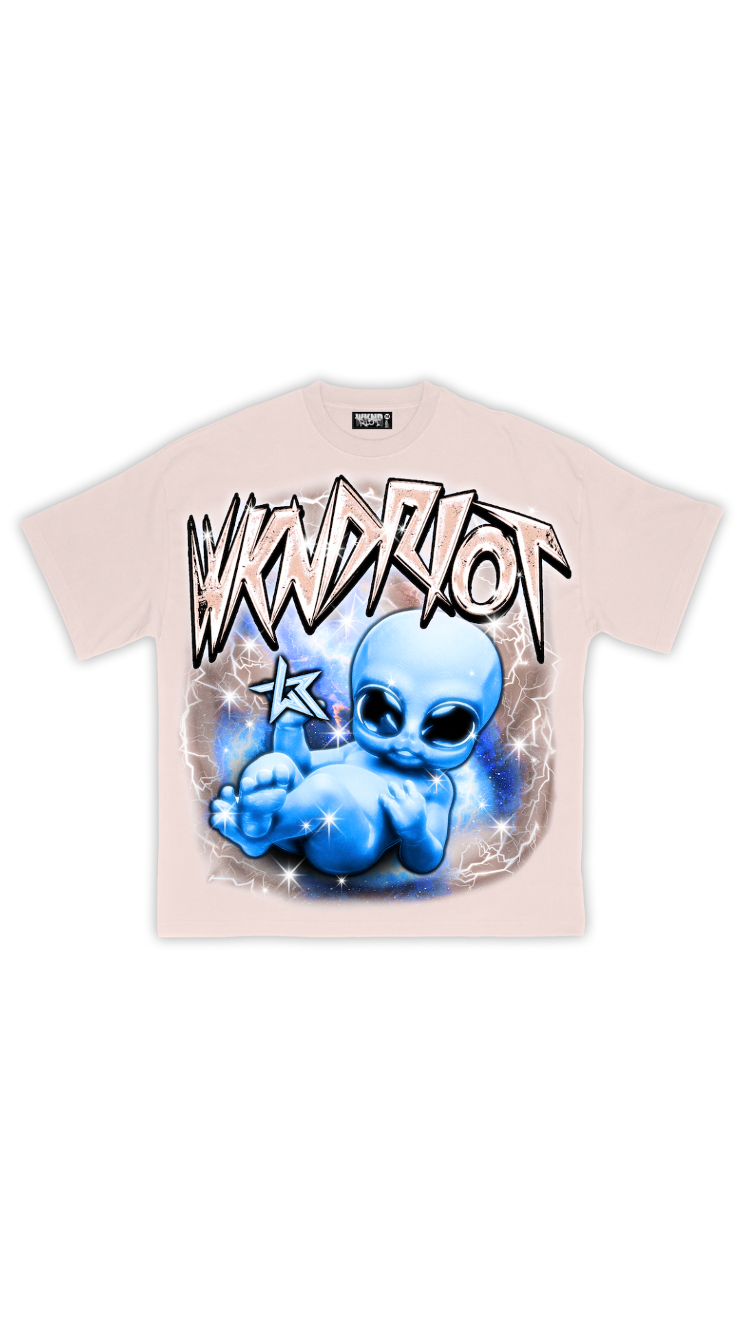 WKND RIOT "BABY ALIEN" TEE (BEIGE)