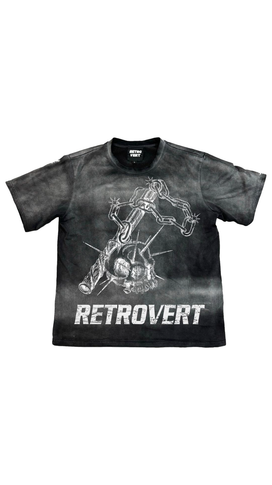 RETROVERT SKULL WEAPON T-SHIRT (BLACK)