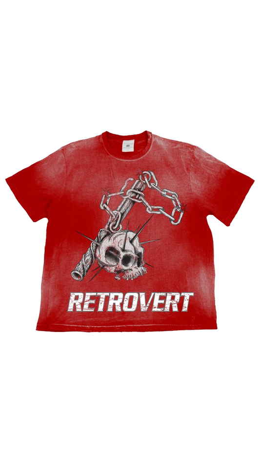 RETROVERT SKULL WEAPON T-SHIRT (RED)