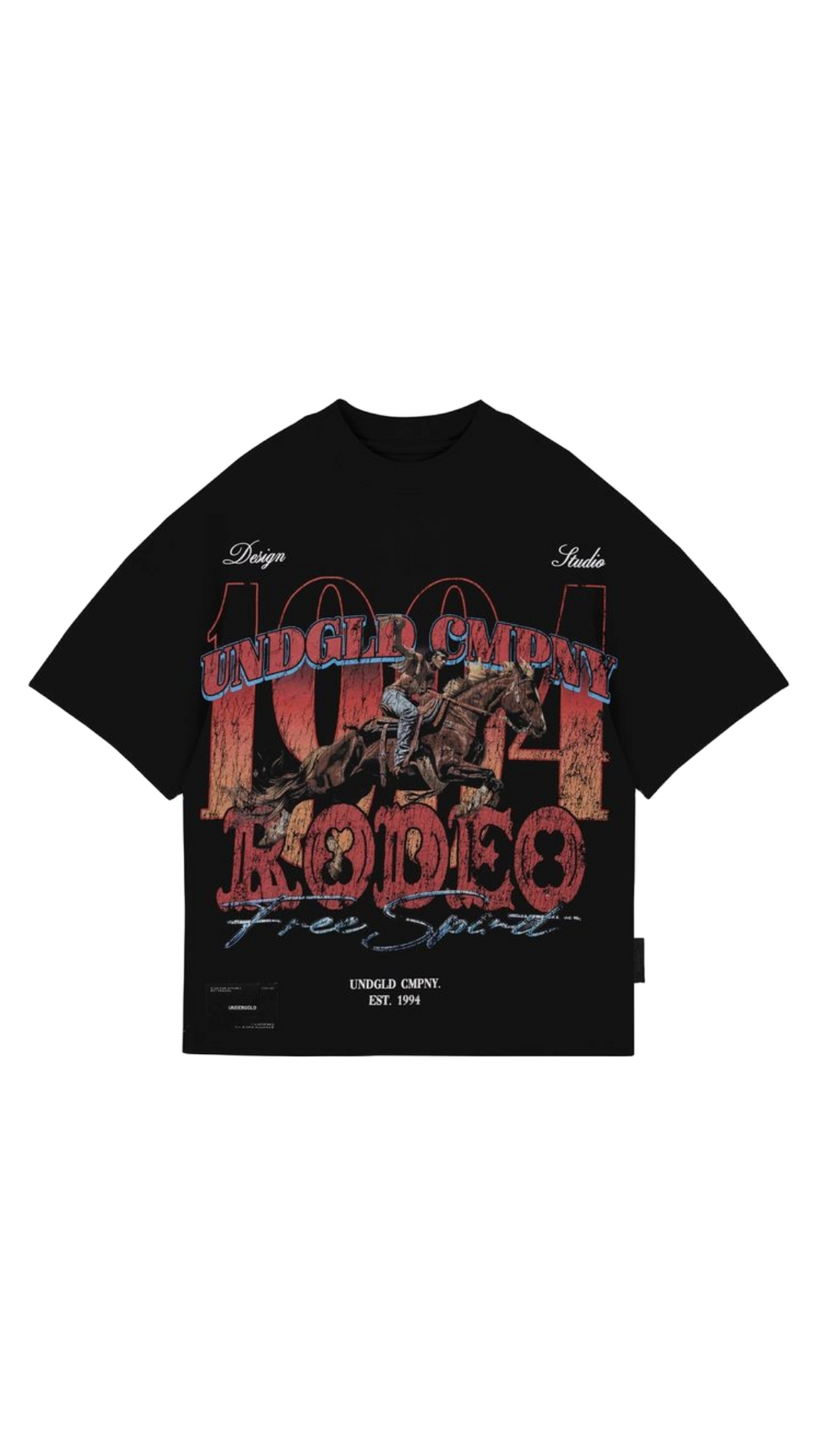 Undergold Rodeo 1994 UNDGLD CMPNY Boxy Tshirt Black