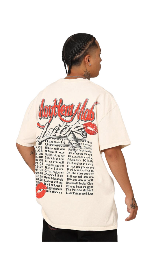 Loiter Mayhem Mob Vintage T-Shirt Off White