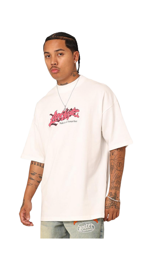 Loiter Sketchbook Oversized T-Shirt Off White