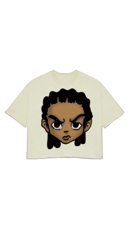 RILEY BIG HEAD CREAM CROP TOP