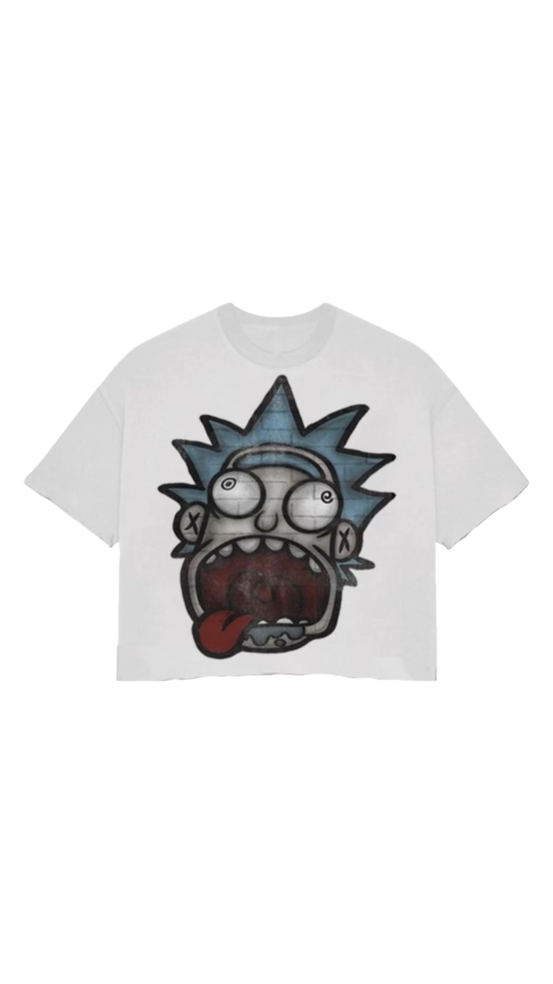 RICK BIG HEAD WHITE CROP TEE