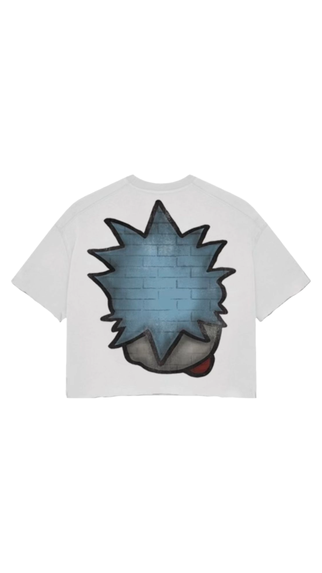 RICK BIG HEAD WHITE CROP TEE