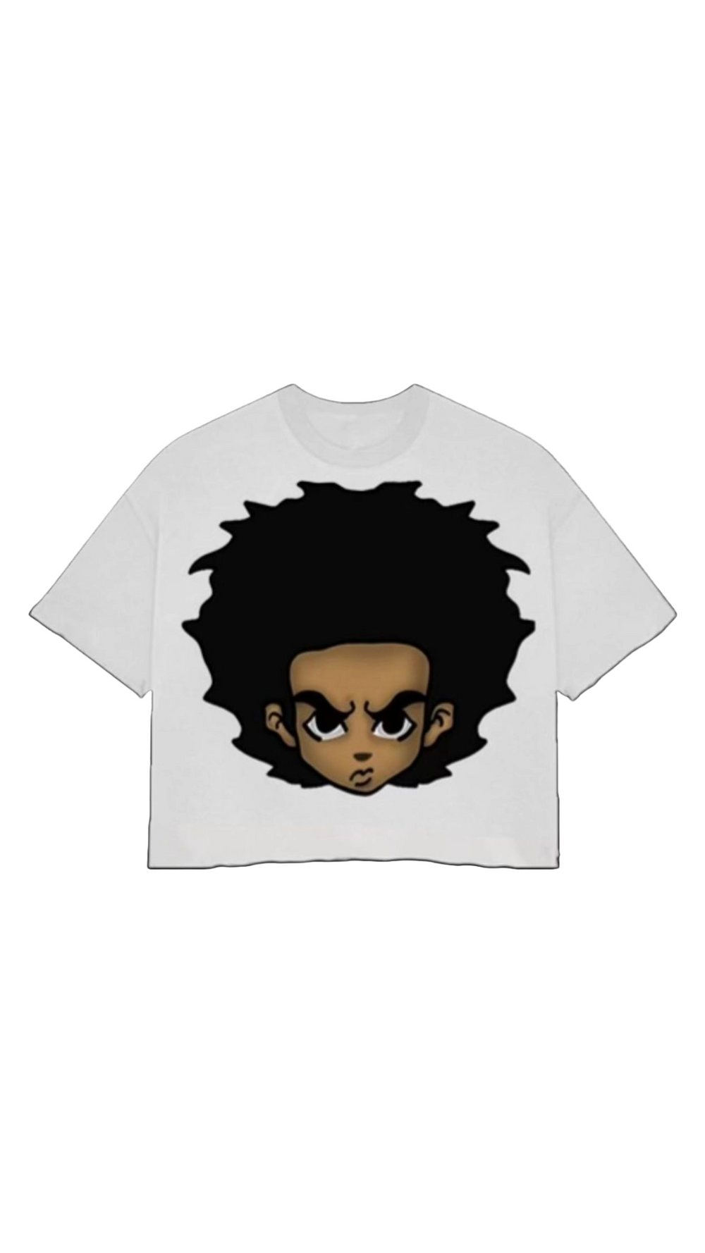 HUEY BIG HEAD WHITE CROP TEE