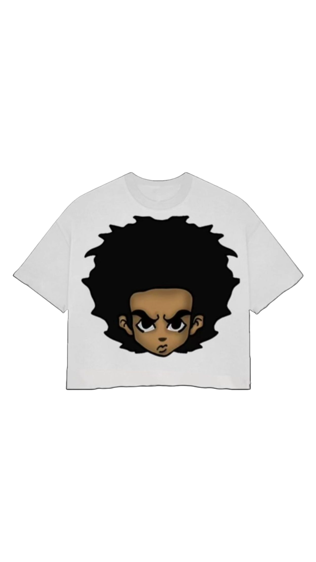 HUEY BIG HEAD WHITE CROP TEE