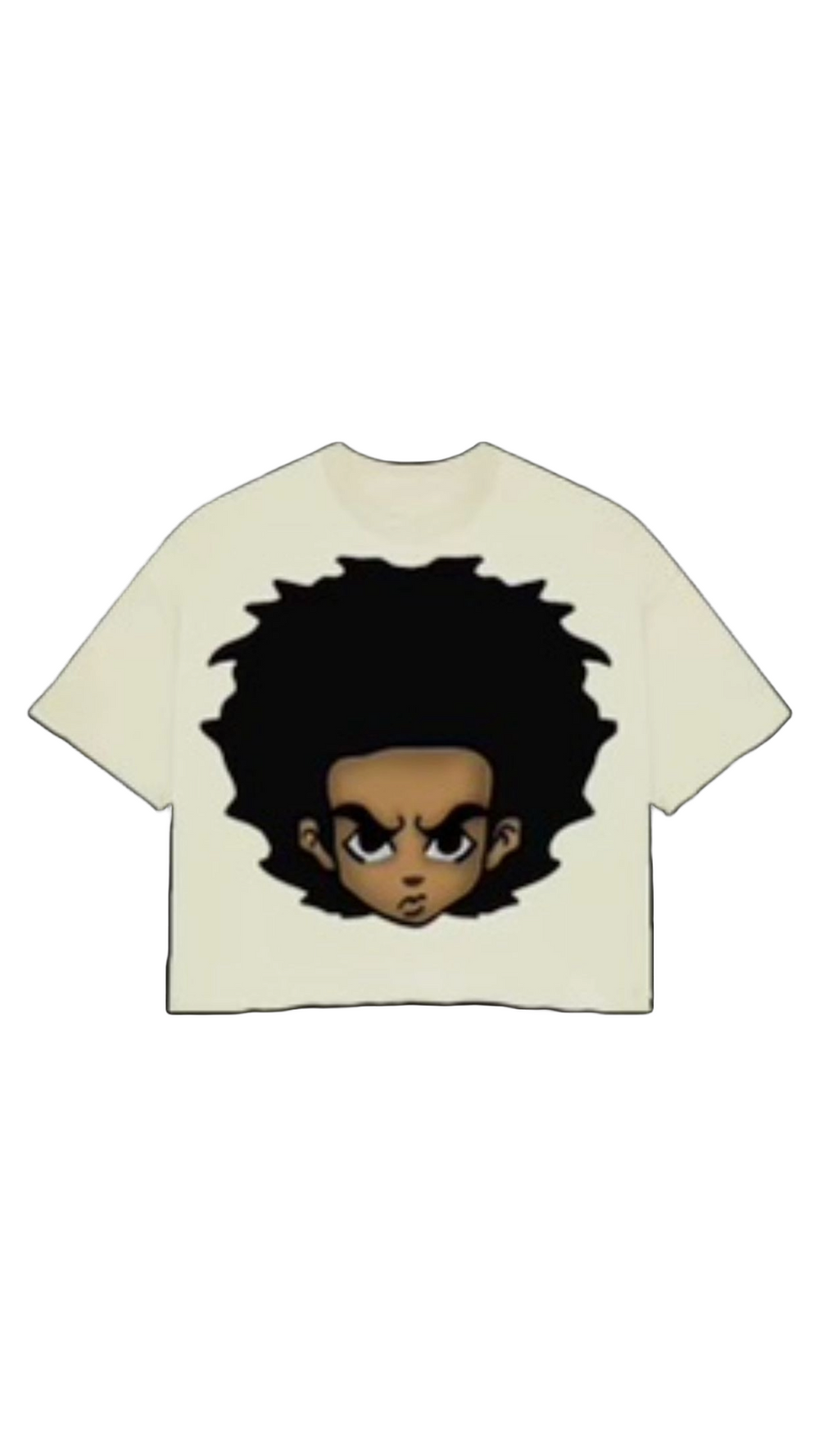 HUEY BIG HEAD CREAM CROP TEE