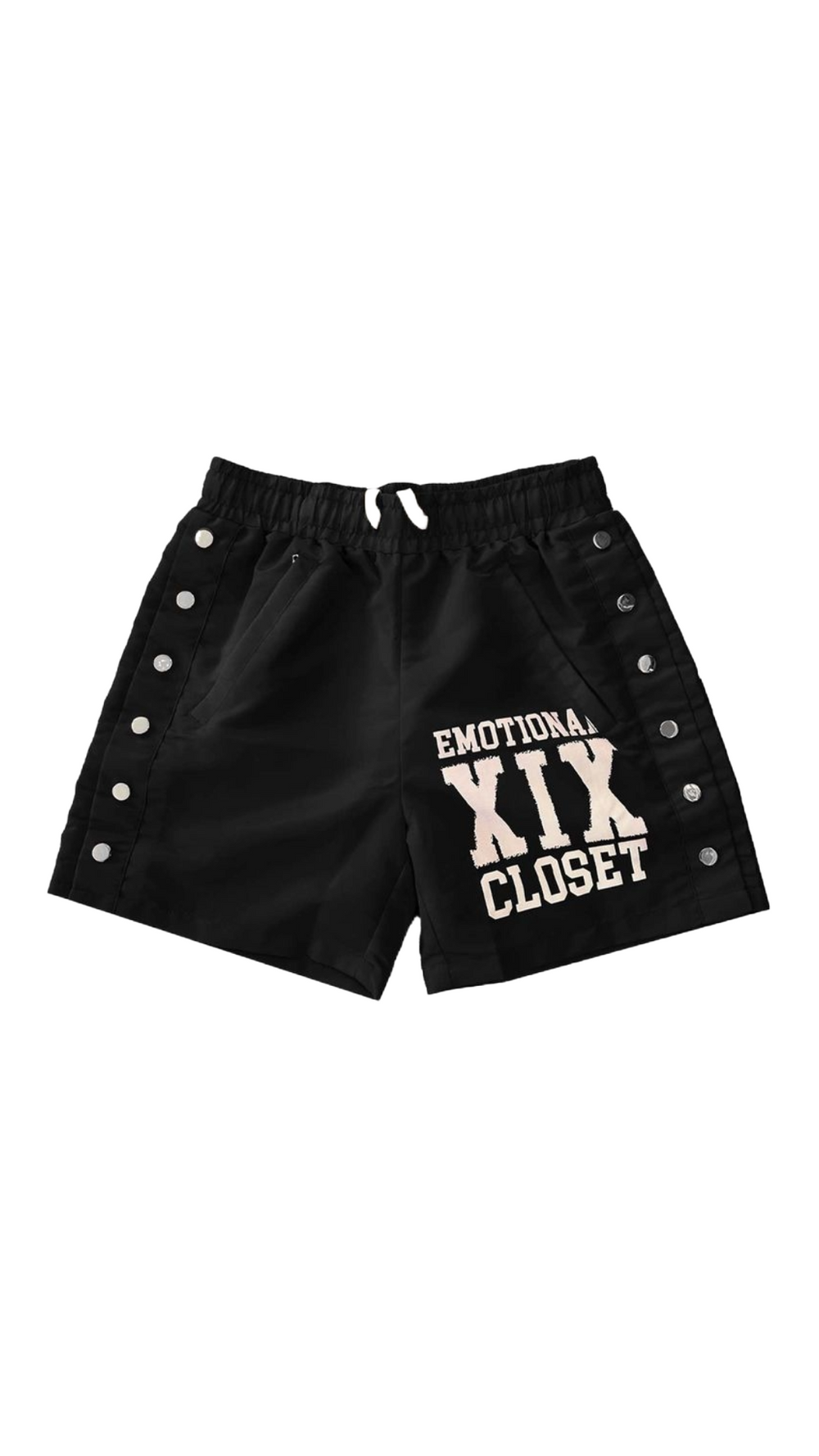 BLACK "BACKYARD" NYLON SHORTS