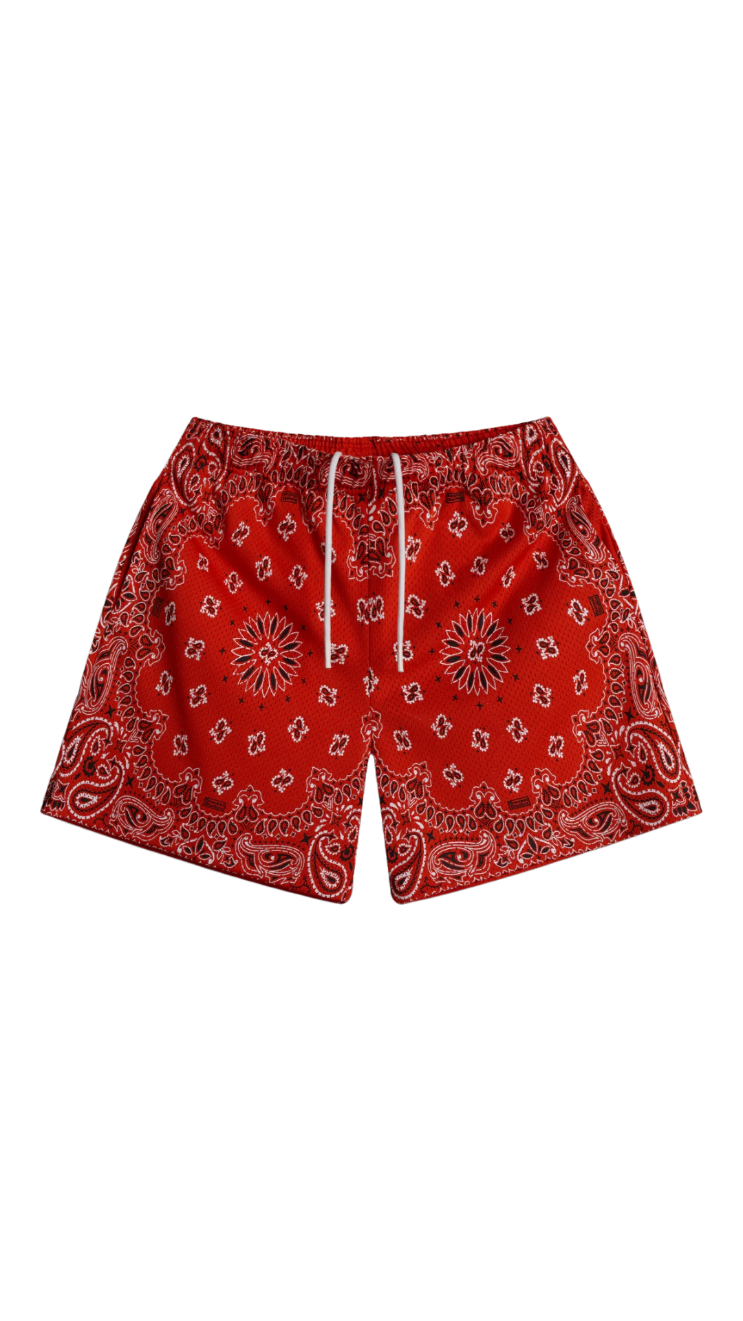 PAISLEY TWO-TONE RED SHORTS