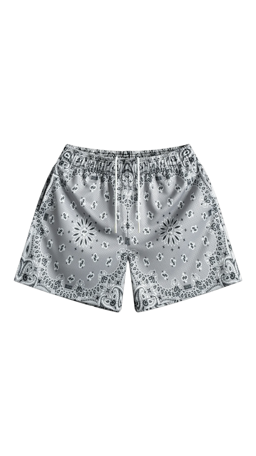 GREY PAISLEY V2 SHORTS