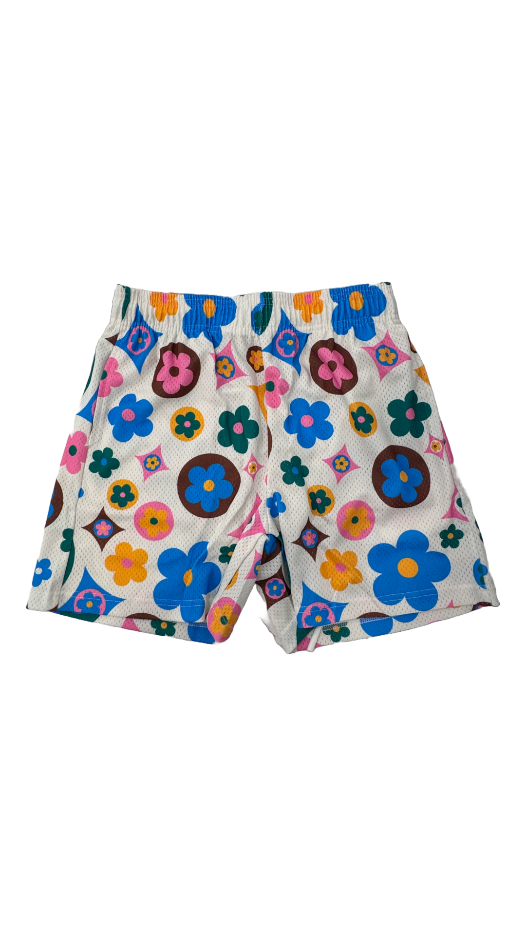 CREAM MULTI FLOWER SHORTS