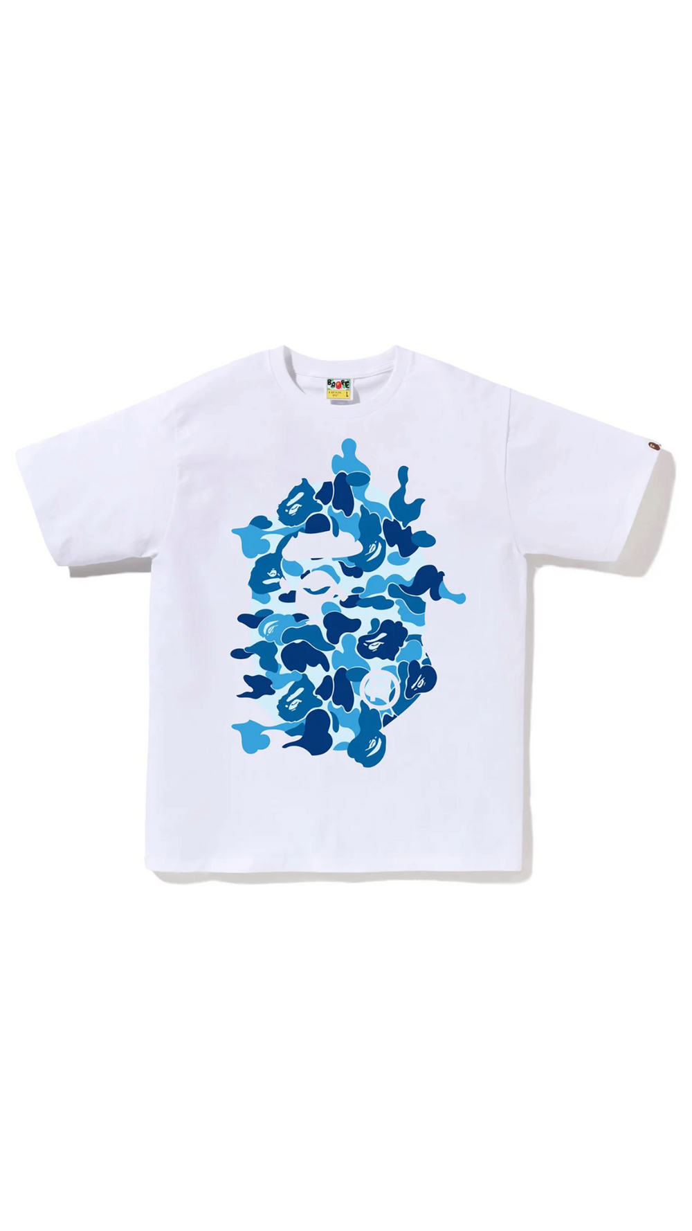 BAPE REBUILD BIG APE HEAD TEE (WHT/BLU)