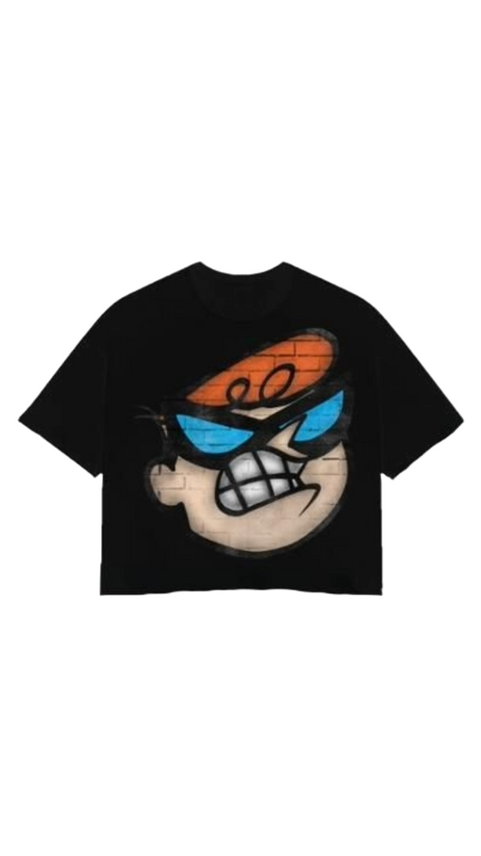 DEXTER BIG HEAD BLACK TEE