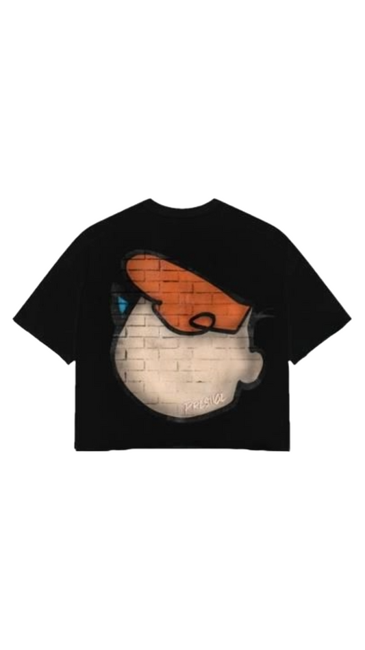 DEXTER BIG HEAD BLACK TEE