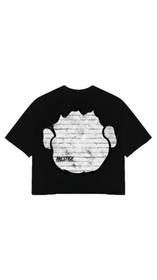 WHITE MONSTER BLACK TEE