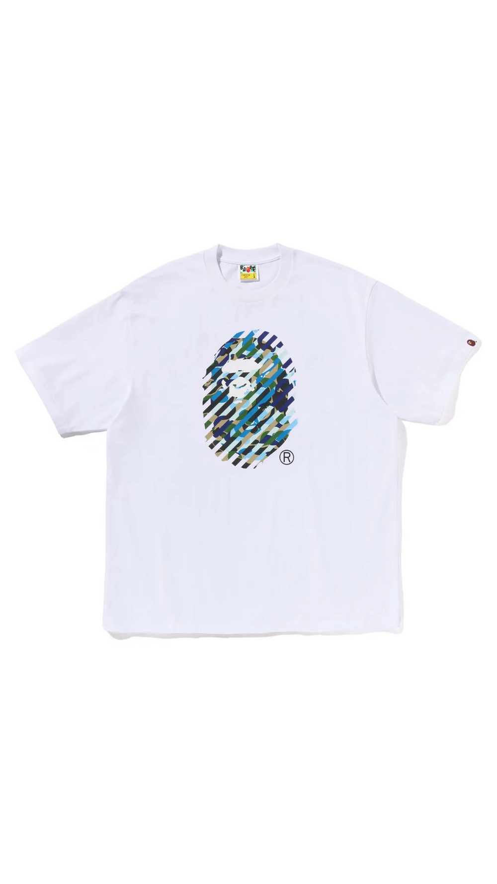 BAPE ILLUSION APE HEAD TEE (WHITE)