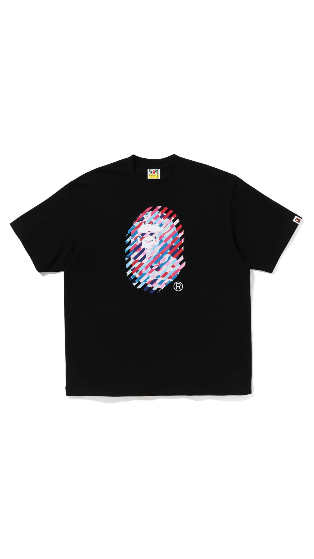 BAPE ILLUSION APE HEAD TEE (BLACK)