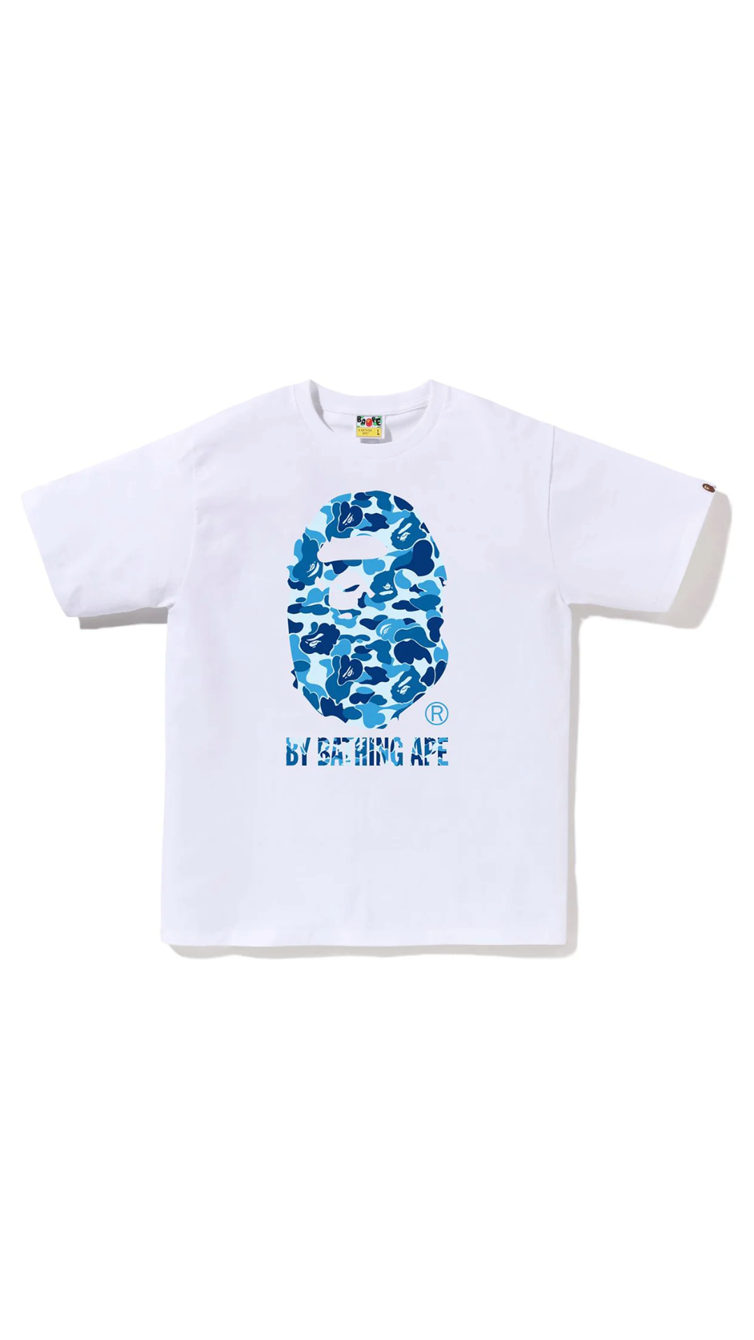 BAPE CAMO BY BATHING TEE (WHT/BLU)