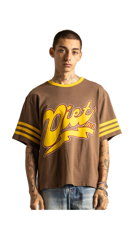 DSM STRIPED BOLT TEE (BROWN)