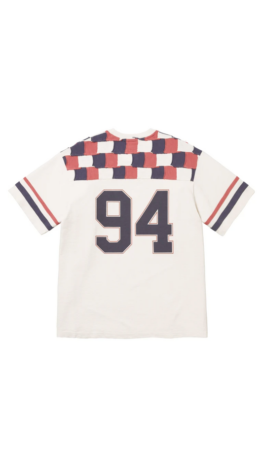 SUPREME PATCHWORK YOKE FOOTBALL TOP (WHITE)