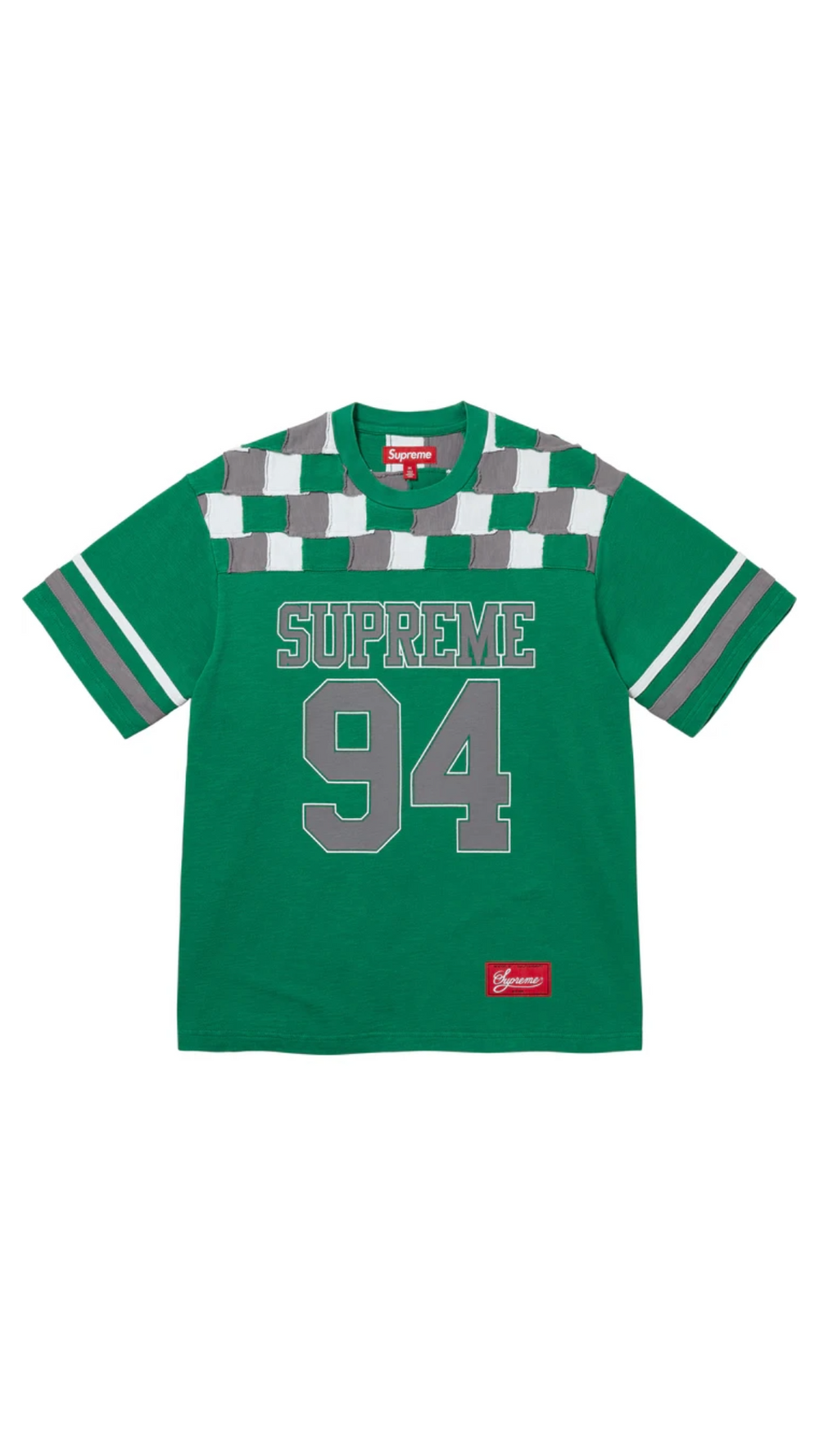 SUPREME PATCHWORK YOKE FOOTBALL TOP (GREEN)