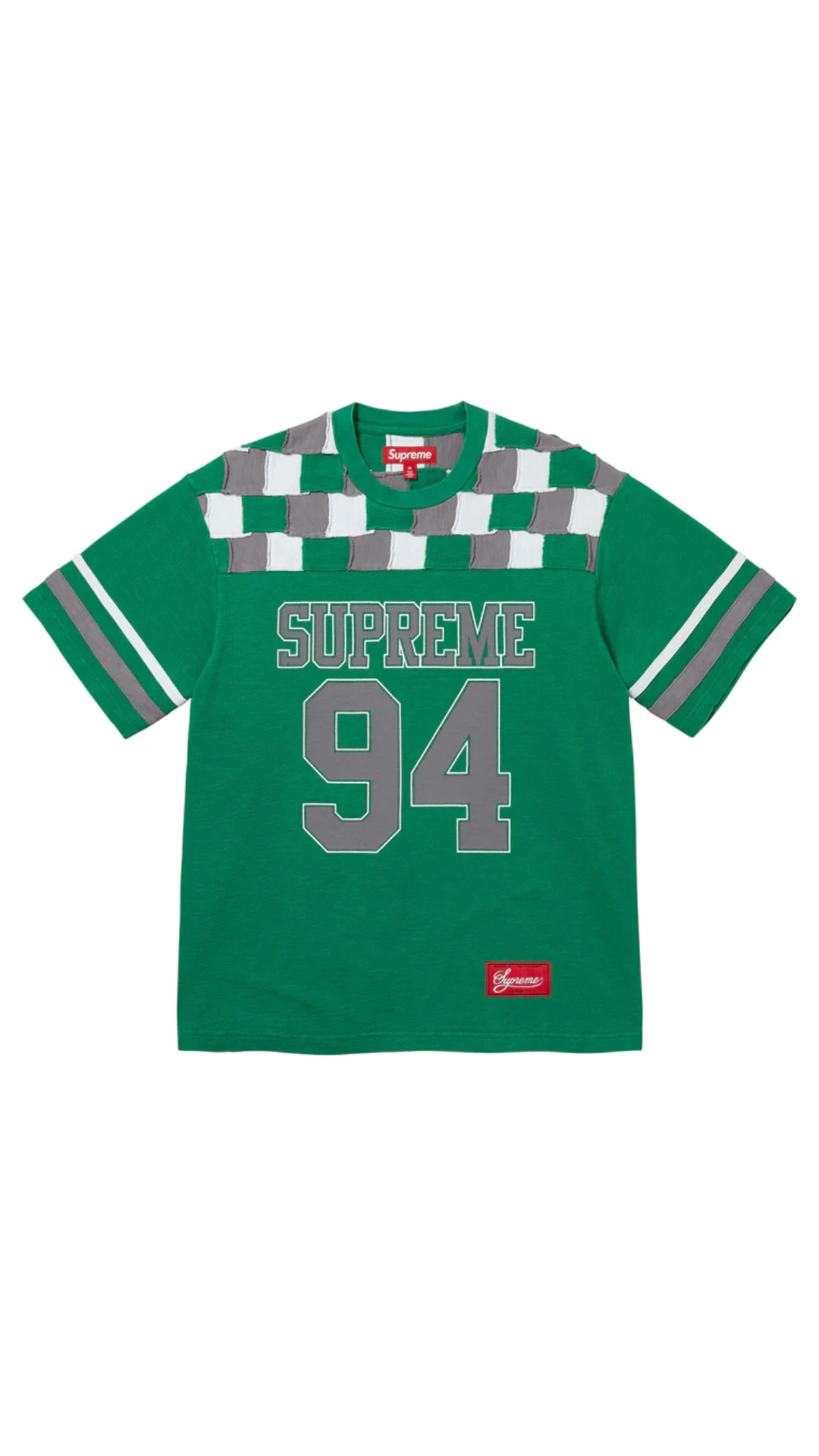 SUPREME PATCHWORK YOKE FOOTBALL TOP (GREEN)