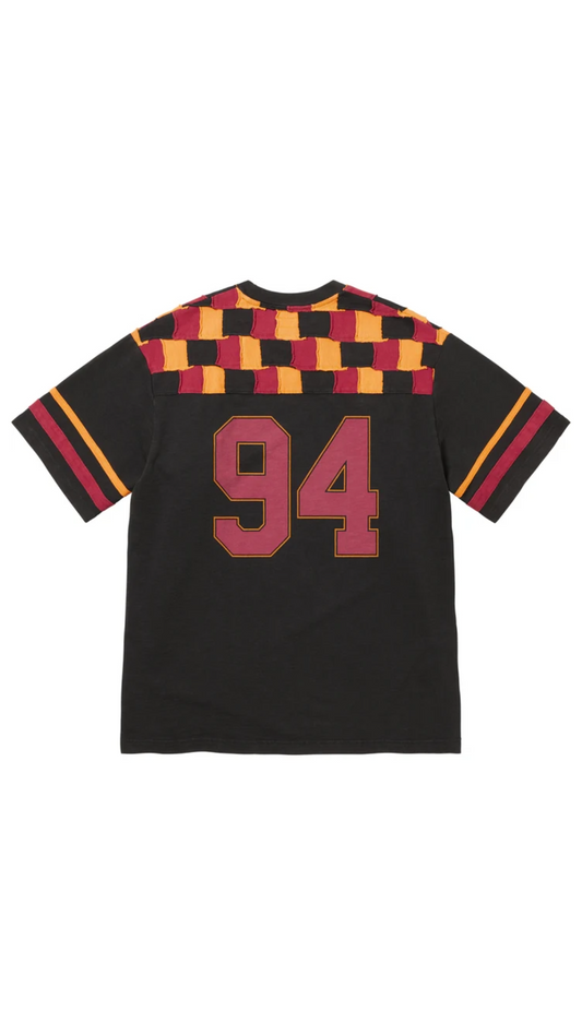 SUPREME PATCHWORK YOKE FOOTBALL TOP (BLACK)