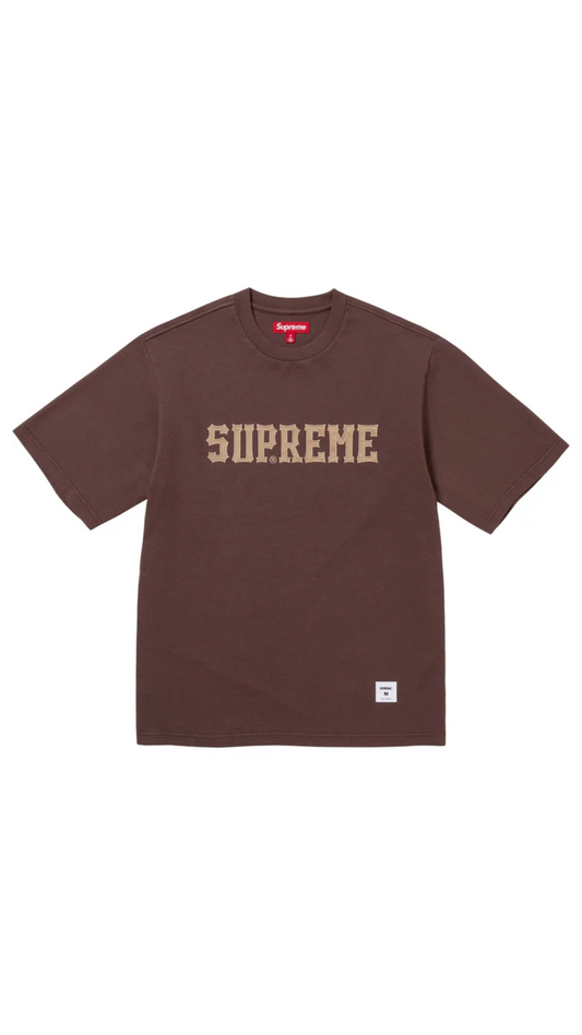 SUPREME TWILL APPLIQUE TOP (BROWN)