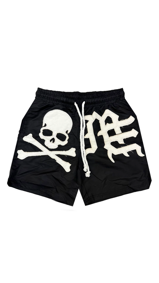 BLACK "SKULL" SHORTS