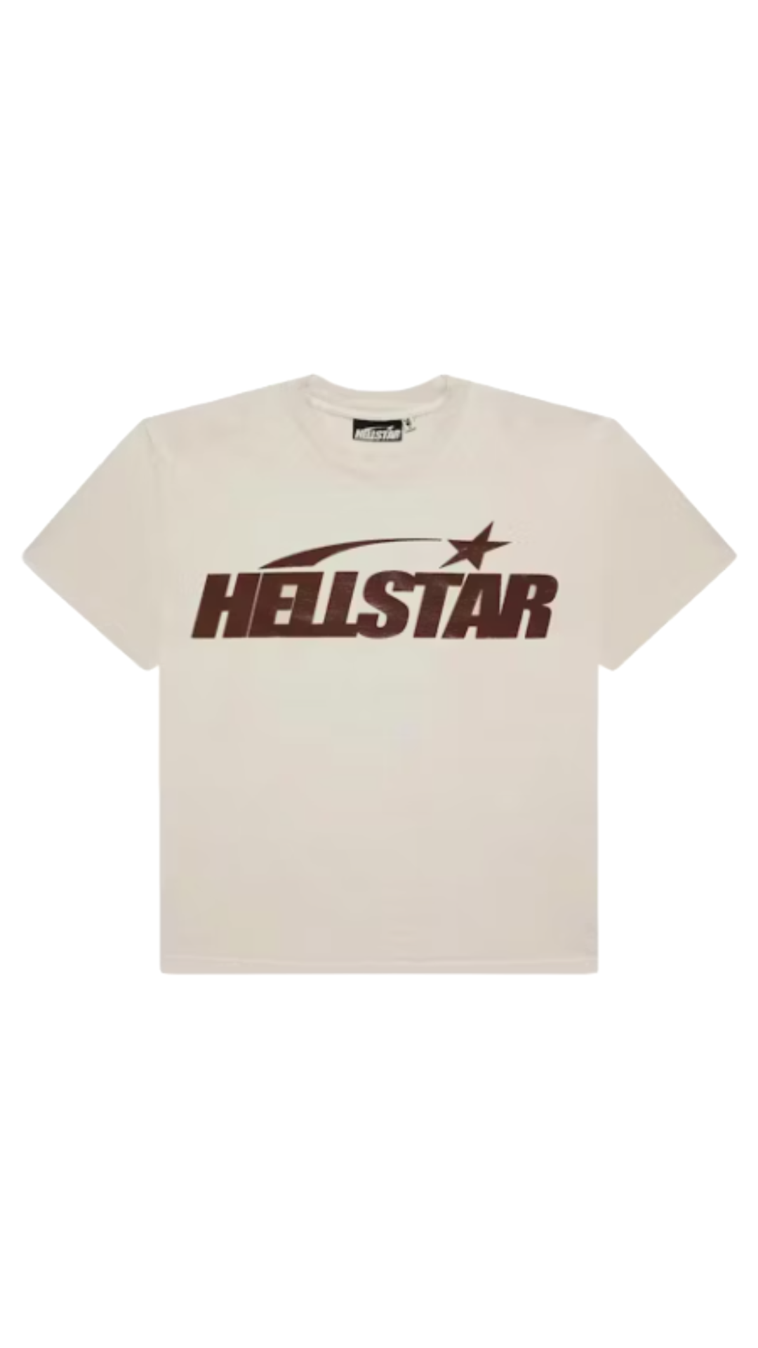 HELLSTAR CLASSIC TEE WHITE/BROWN (GEL PRINT)