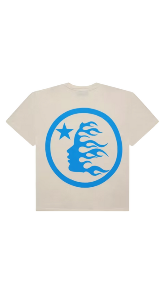 HELLSTAR CLASSIC TEE WHITE/BLUE (GEL PRINT)