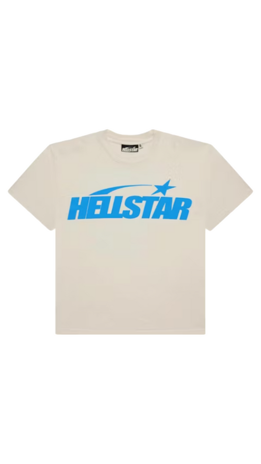 HELLSTAR CLASSIC TEE WHITE/BLUE (REGULAR PRINT)