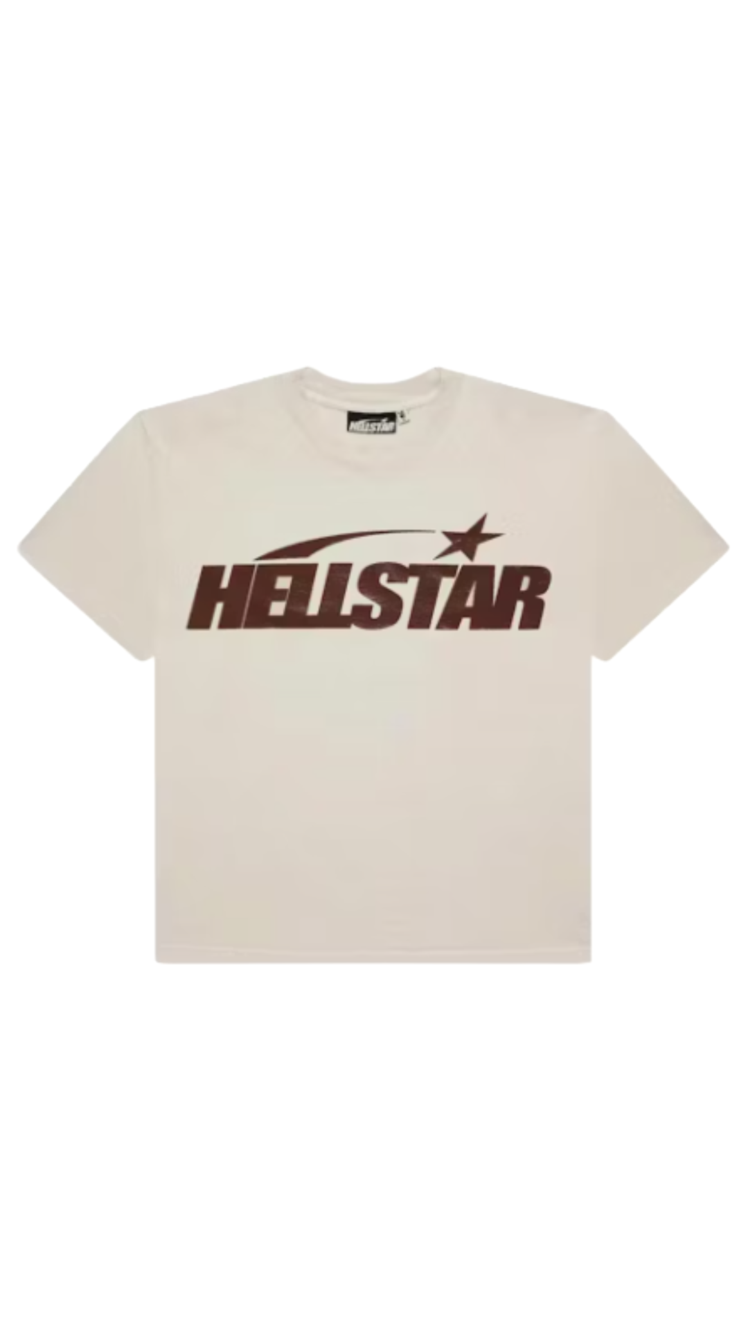 HELLSTAR CLASSIC TEE WHITE/BROWN (REGULAR PRINT)