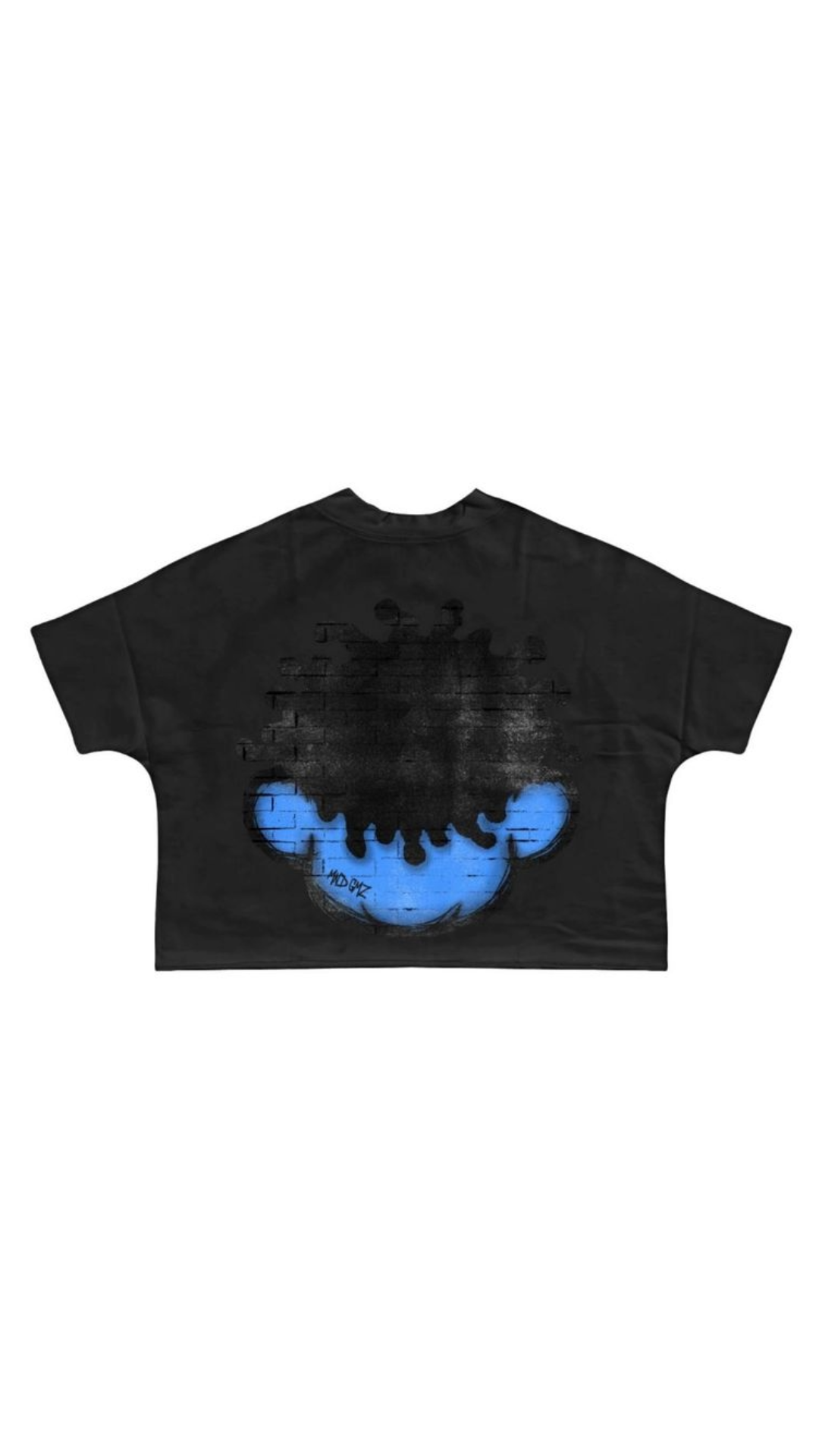 DNA "BLUE HEAD" CROP TEE (BLK)