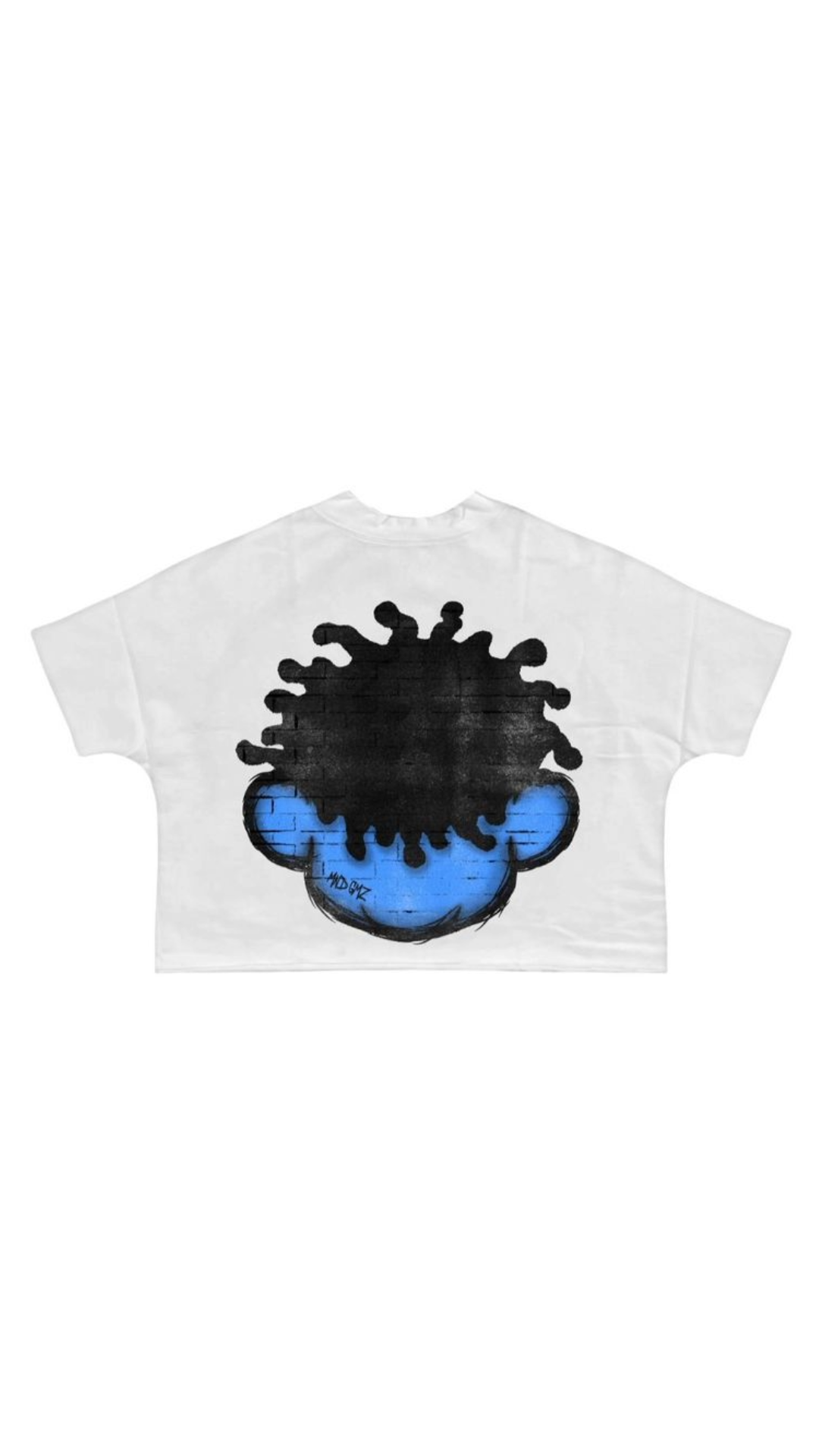 DNA "BLUE HEAD" CROP TEE (WHT)