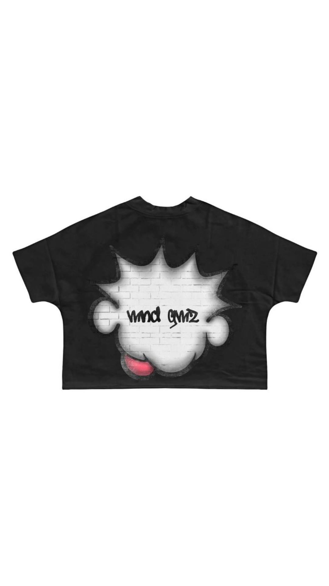 DNA "SPIKE HEAD" CROP TEE (BLK)