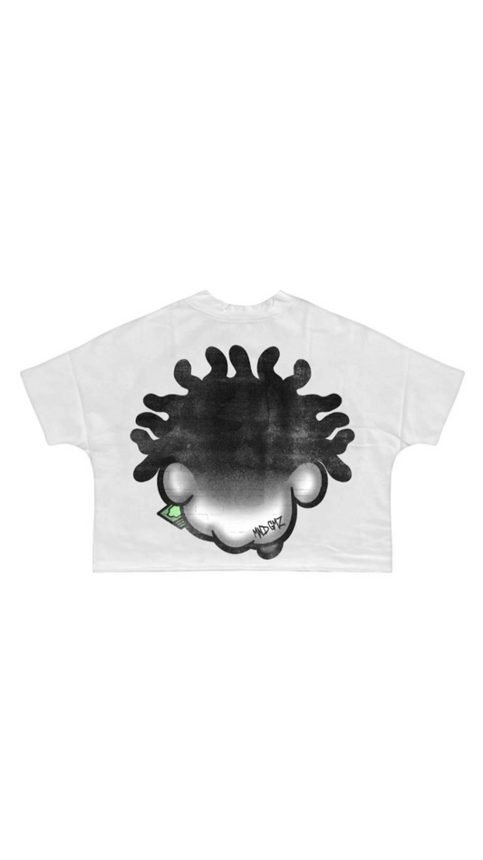 DNA "CASH HEAD" CROP TEE (WHT)