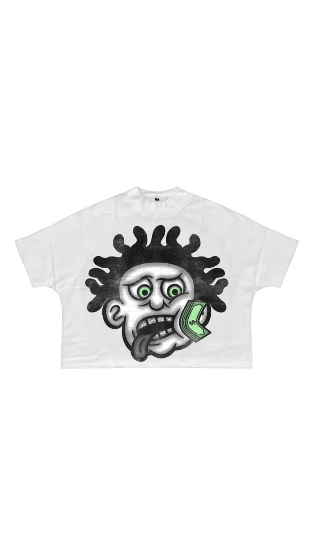 DNA "CASH HEAD" CROP TEE (WHT)